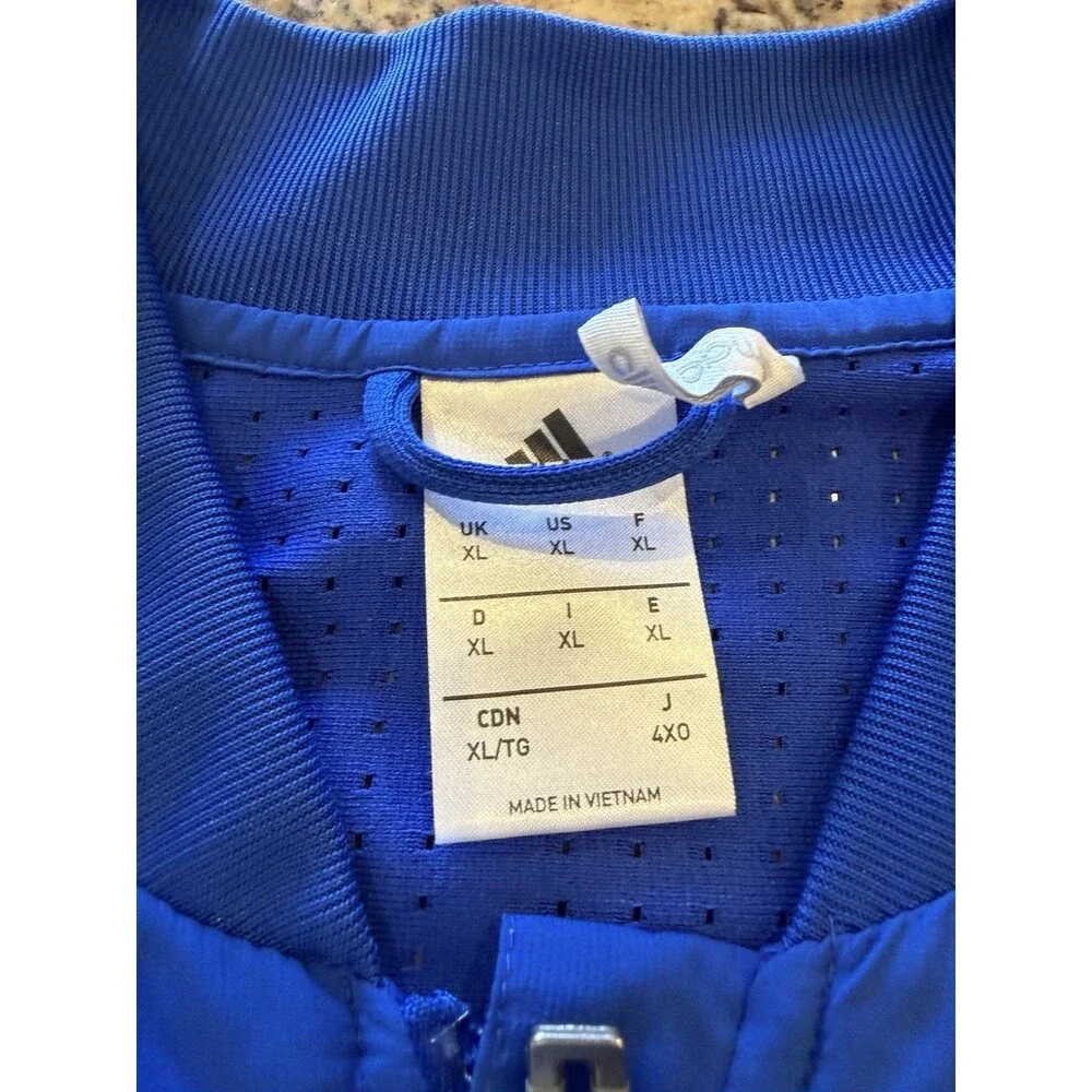 Adidas Training Track Windbreaker Jacket Rush Soccer Men’s Xl Gym Blue
